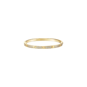 PULSERA LOVE DELGADA GOLD CON MICRO ZIRCONIAS
