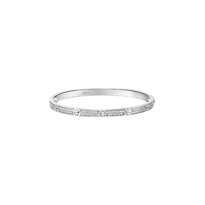 PULSERA LOVE DELGADA SILVER CON MICRO ZIRCONIAS