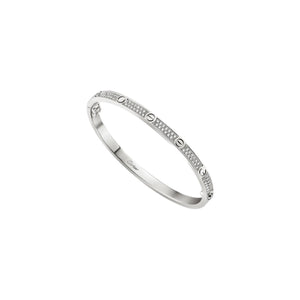 PULSERA LOVE DELGADA SILVER CON MICRO ZIRCONIAS