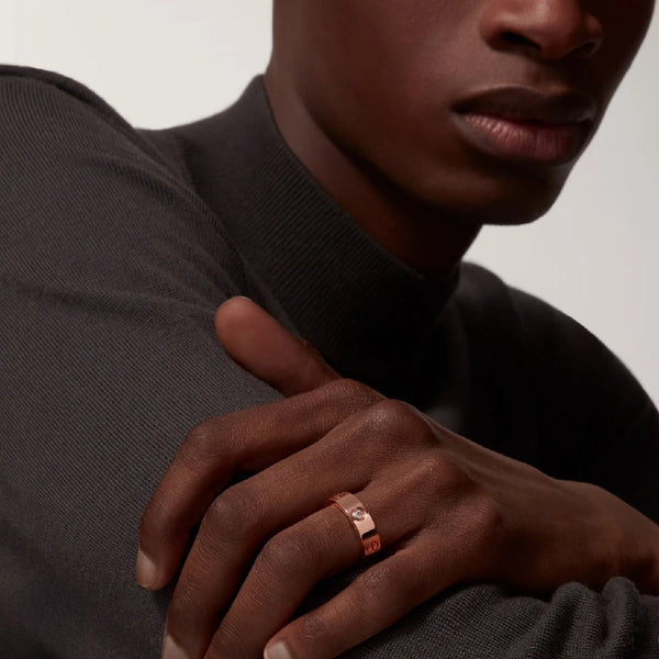 ANILLO LOVE ROSE GOLD ANCHO CON ZIRCONIA