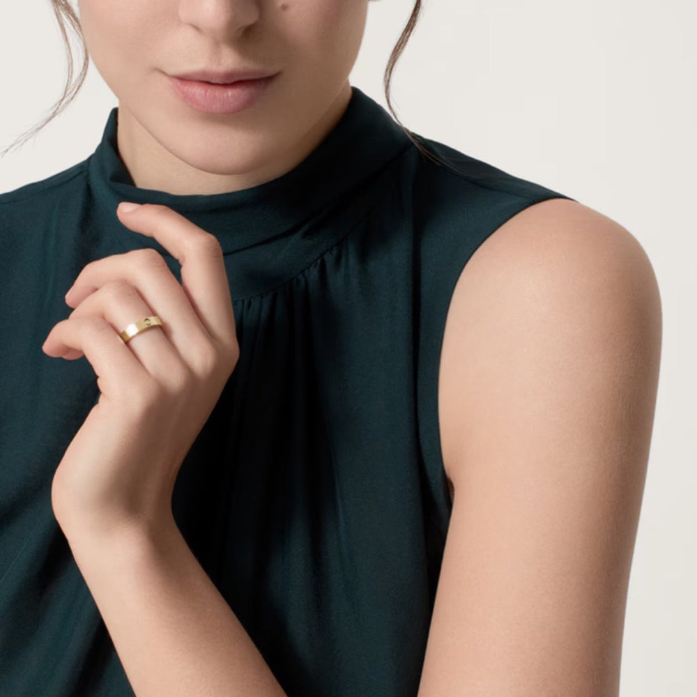 ANILLO LOVE CON ZIRCONIA GOLD