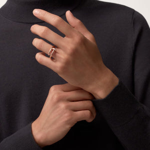 ANILLO CLAVO ZIRCONIA ROSE GOLD