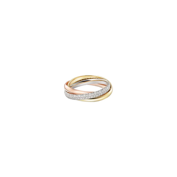 ANILLO TRES AROS CON ZIRCONIA