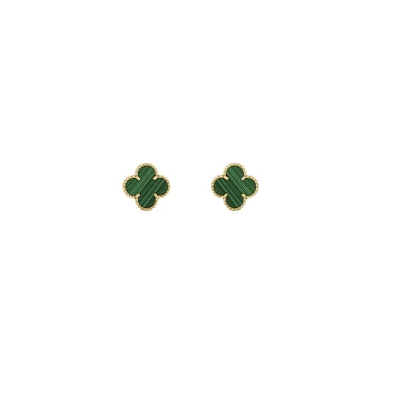 ARETES TRÉBOL GOLD-GREEN