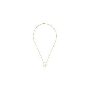 COLLAR TRÉBOL GOLD-WHITE