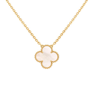 COLLAR TRÉBOL GOLD-WHITE