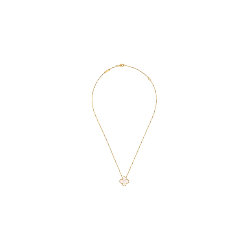 COLLAR TRÉBOL GOLD-WHITE