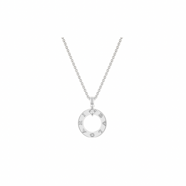 COLLAR BV SILVER GRABADO CON ZIRCONIA