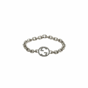 PULSERA GC LOGO CON ZIRCONIAS SILVER