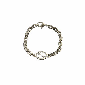 PULSERA GC LOGO CON ZIRCONIAS SILVER
