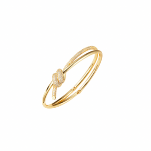 PULSERA KNOT GOLD CON ZIRCONIA