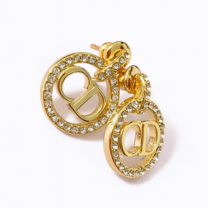 ARETES CD ROUND LOGO CON ZIRCONIAS