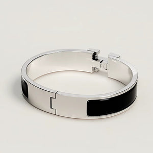 PULSERA CLIC H SILVER BLACK