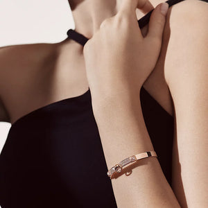 BRAZALETE H ROSE GOLD ZIRCONIAS
