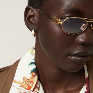 ARRACADAS MM GOLD-WHITE