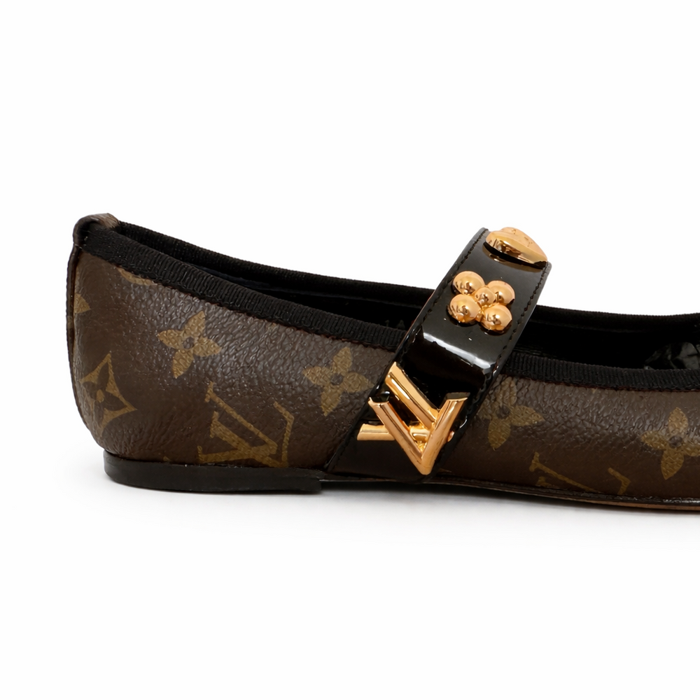 BALLERINAS LV BROWN CON INSIGNIAS