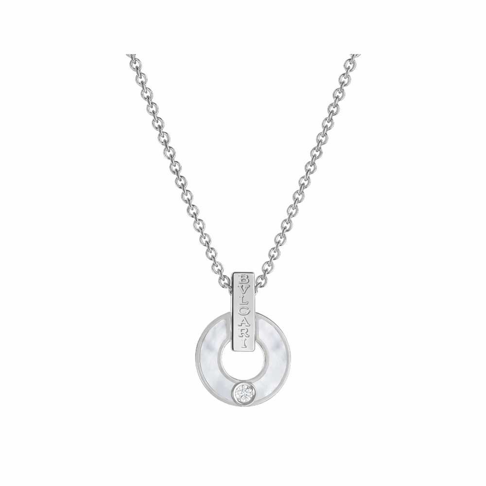 COLLAR BV SILVER PEARL ZIRCONIA