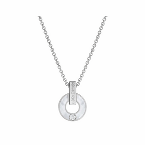 COLLAR BV SILVER PEARL ZIRCONIA