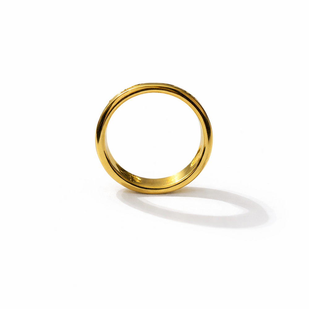 ANILLO F GOLD ZIRCONIAS