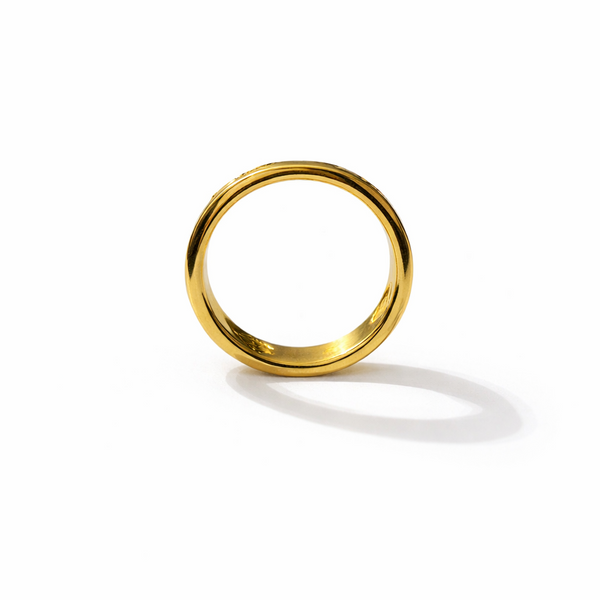 ANILLO F GOLD ZIRCONIAS