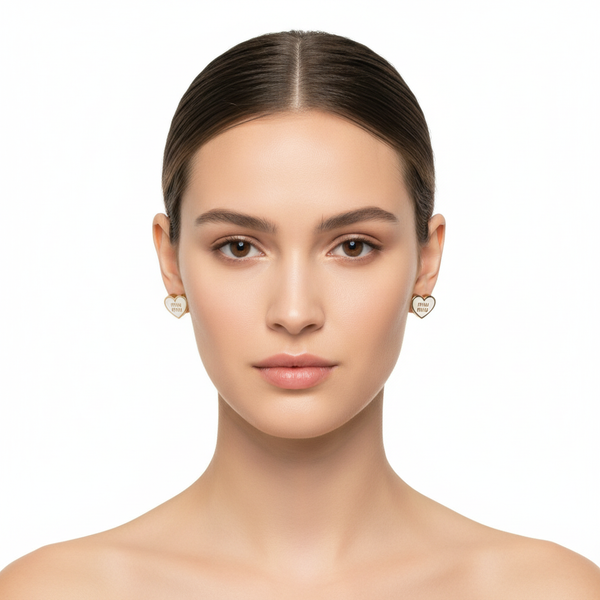 ARETES MM HEART GOLD WHITE