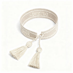 PULSERA CD DE TELA BEIGE