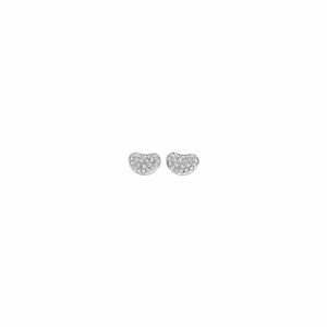 ARETES T BEAN SILVER ZIRCONIAS