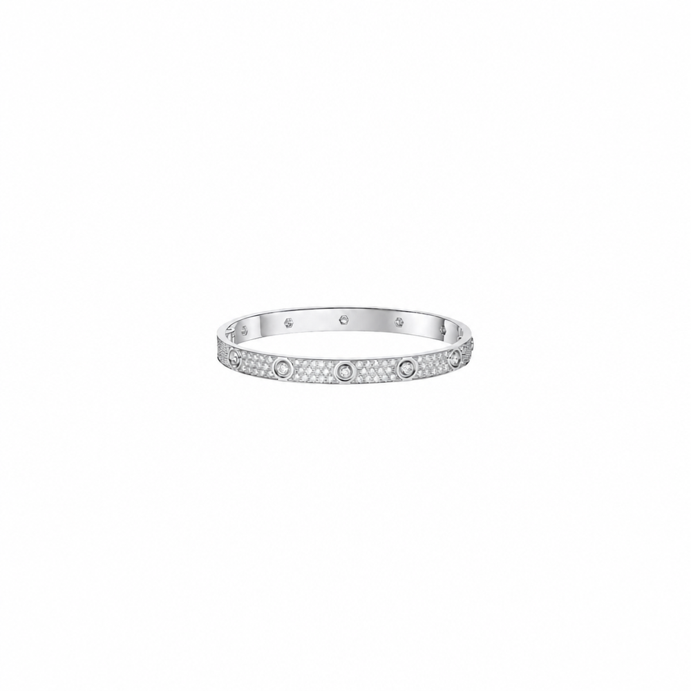 PULSERA LOVE SILVER CON MICROZIRCONIAS Y ZIRCONIAS
