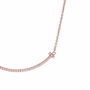 COLLAR T SMILE ZIRCONIAS ROSE GOLD