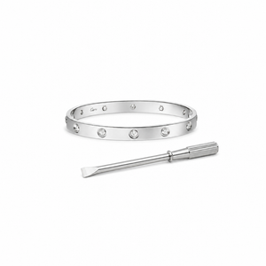 PULSERA LOVE CON ZIRCONIAS SILVER
