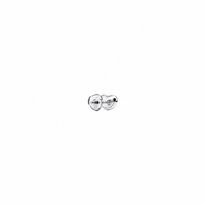 ARETES T BEAN SILVER ZIRCONIAS
