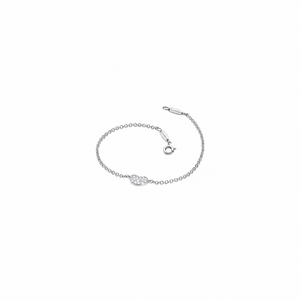 PULSERA T BEAN SILVER ZIRCONIAS