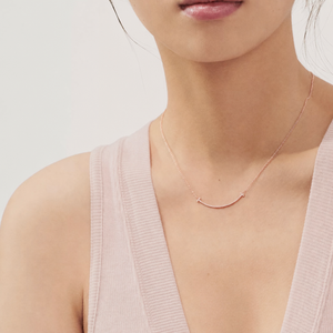 COLLAR T SMILE ZIRCONIAS ROSE GOLD