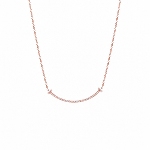 COLLAR T SMILE ZIRCONIAS ROSE GOLD