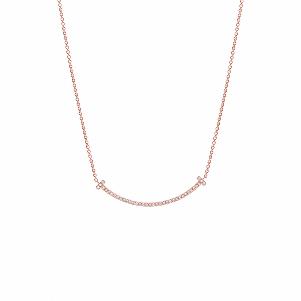 COLLAR T SMILE ZIRCONIAS ROSE GOLD