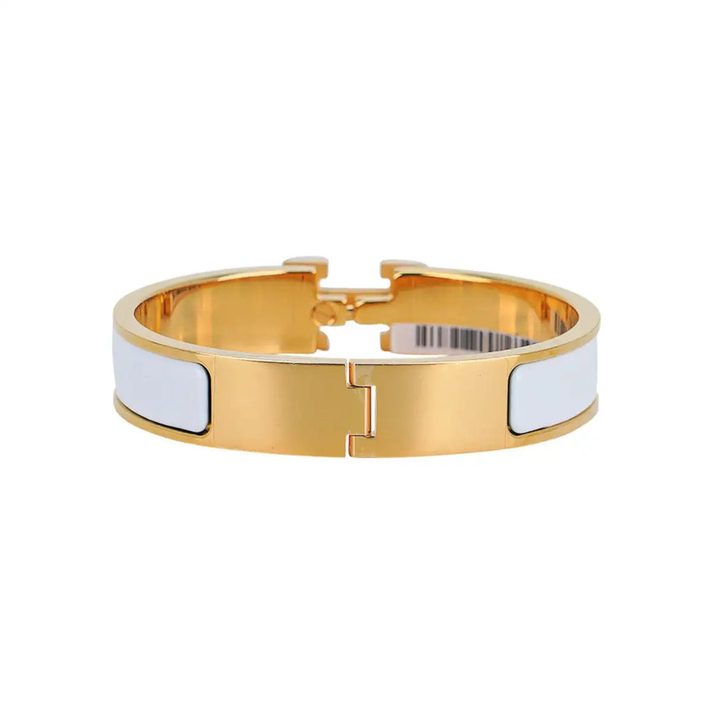 PULSERA CLIC H GOLD WHITE