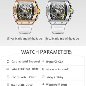 RELOJ FLYBACK CR-SERIES ROSEGOLD-WHITE