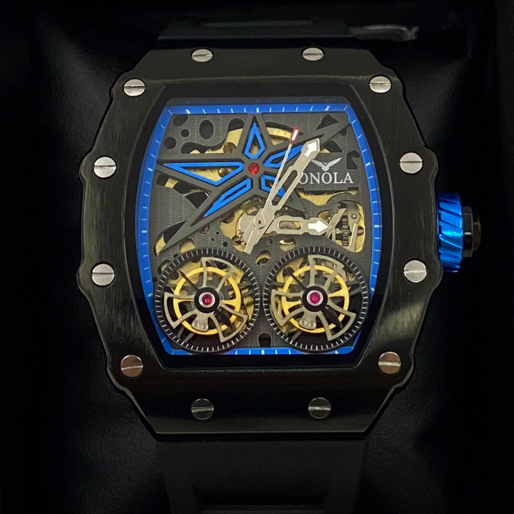 RELOJ HOLLOW FULL BLACK-BLUE