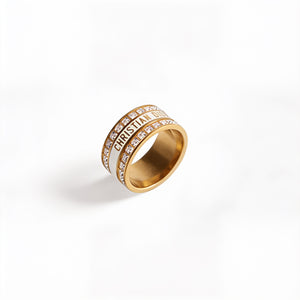 ANILLO CD GOLD WHITE CON ZIRCONIA