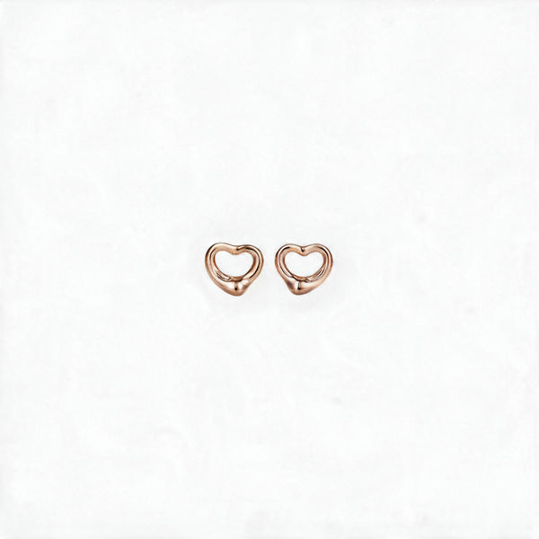 ARETES T LOVING HEART ROSE GOLD