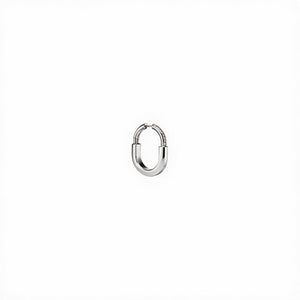 ARETES T LOCK SILVER HALF ZIRCONIAS
