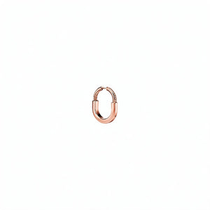 ARETES T LOCK ROSE GOLD HALF ZIRCONIAS
