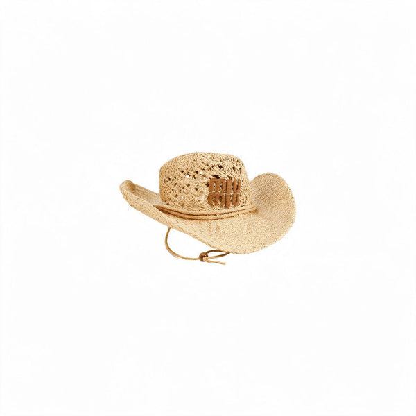 SOMBRERO MM BEACH RAFFIA CAQUI