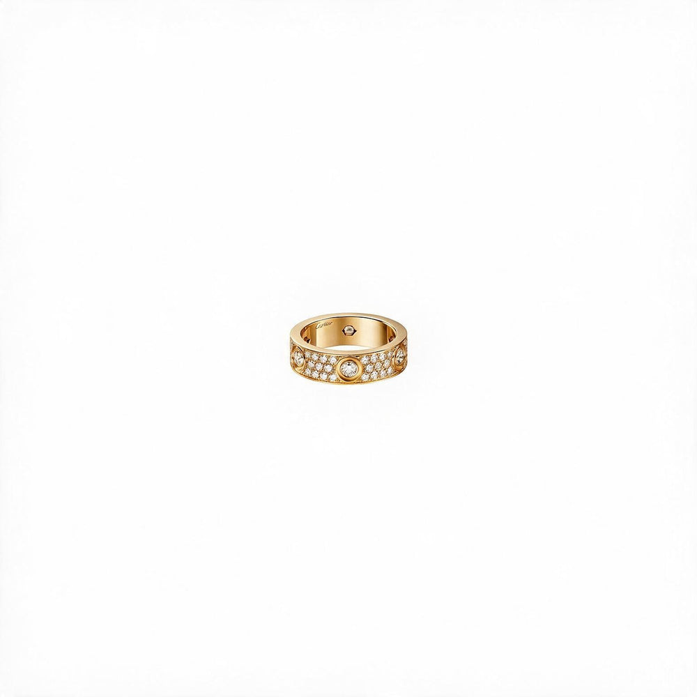 ANILLO LOVE GOLD CON MICROZIRCONIAS Y ZIRCONIAS