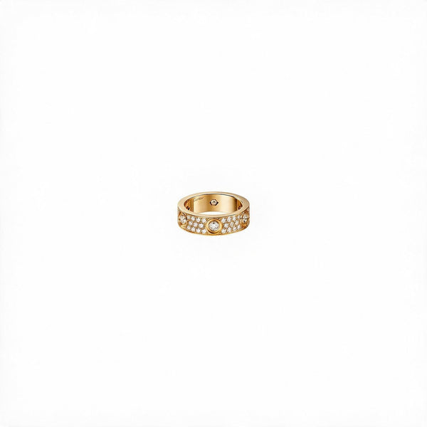 ANILLO LOVE GOLD CON MICROZIRCONIAS Y ZIRCONIAS