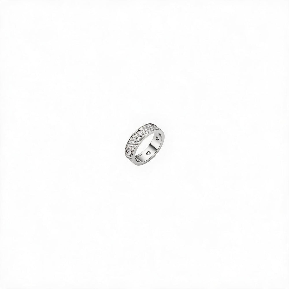 ANILLO LOVE SILVER CON MICROZIRCONIAS Y ZIRCONIAS