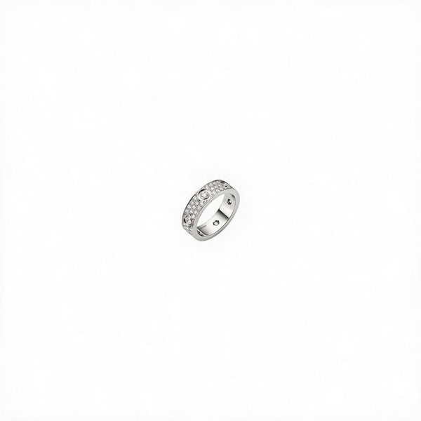 ANILLO LOVE SILVER CON MICROZIRCONIAS Y ZIRCONIAS