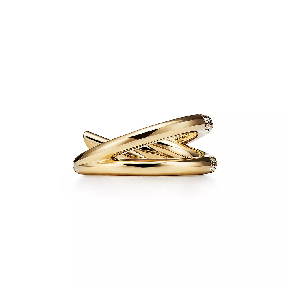 ANILLO KNOT DOBLE GOLD ZIRCONIAS