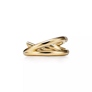 ANILLO KNOT DOBLE GOLD ZIRCONIAS