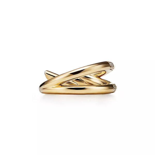 ANILLO KNOT DOBLE GOLD ZIRCONIAS